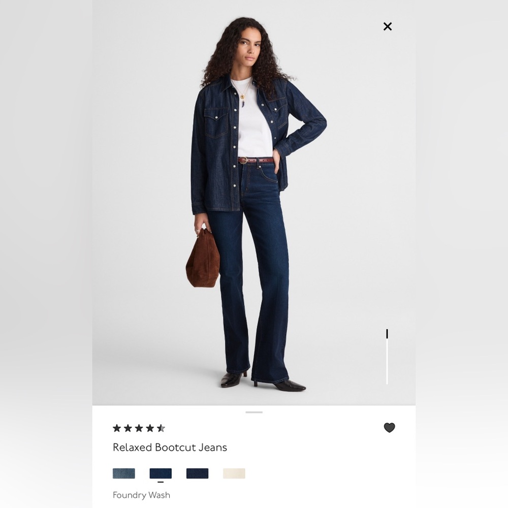Madewell relaxed bootcut jeans in foundry wash